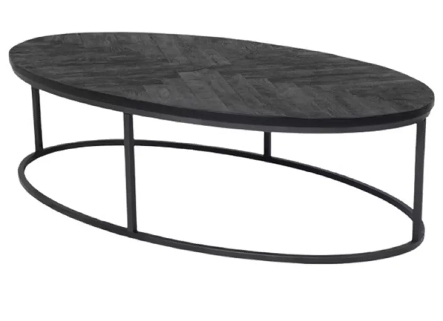 Oval Fishbone Coffee Table