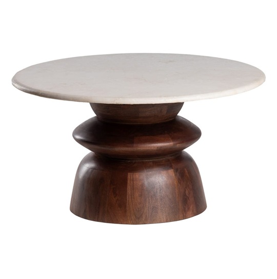 Coffee Table Mango Base & Marble Top