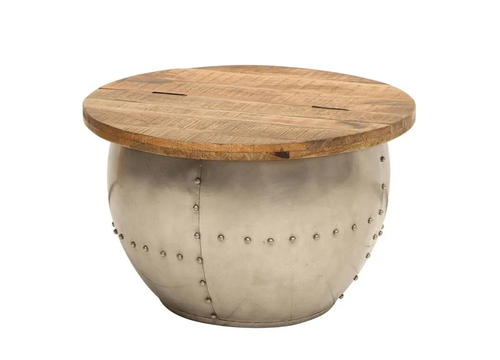 Industrial Coffee Table with Storage
