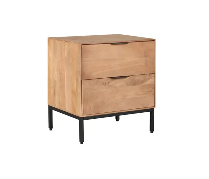 Mango Wood Industrial Bedside