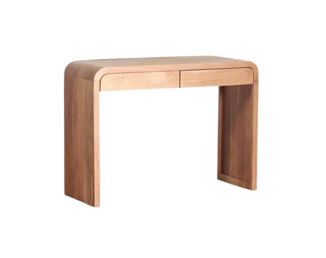 Curve Acacia Console Table